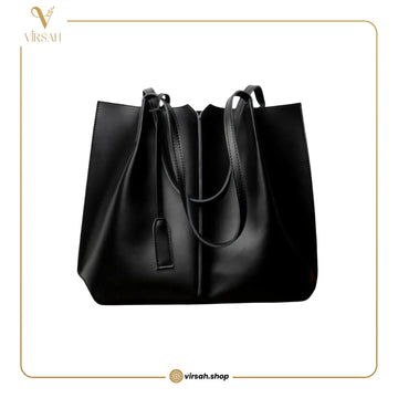 Luxury Black Women’s Tote Bag | Premium Structured Handbag for Office