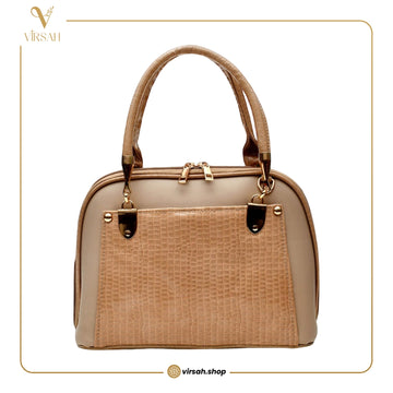 Premium Beige Croc-Texture Handbag – Elegant & Everyday Stylish
