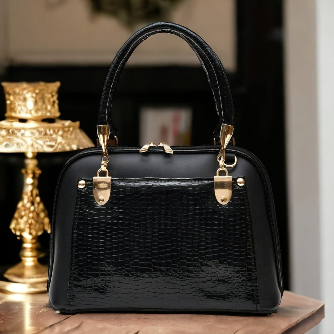 Premium Beige Croc-Texture Handbag – Elegant & Everyday Stylish