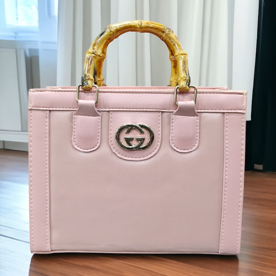 Bamboo-Handle Designer Handbag | Premium Fashion Tote for Women