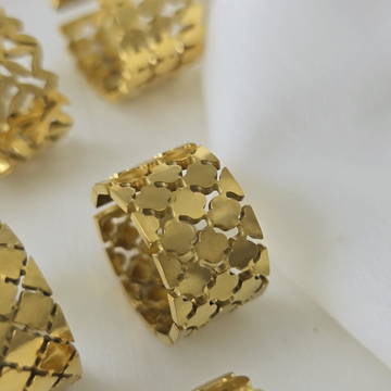 Gold-Plated Heart Ring for Women - Adjustable