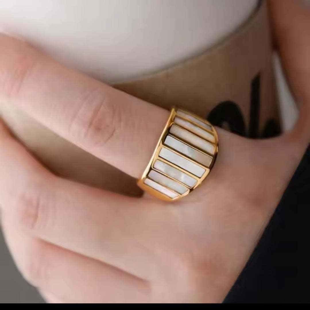 Gold-Plated Adjustable Ring for Women