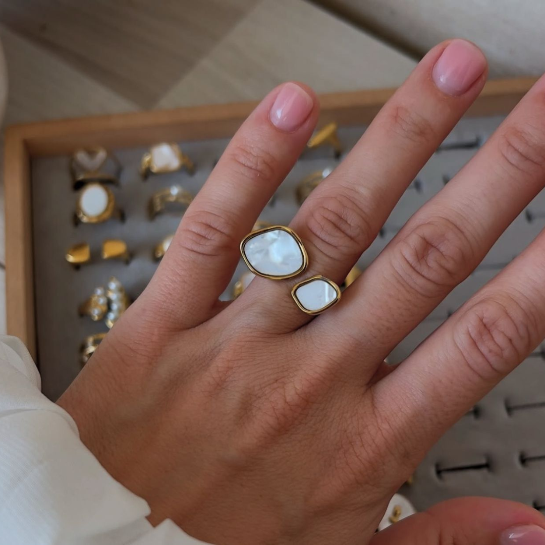 Adjustable Silver Band Ring for Women