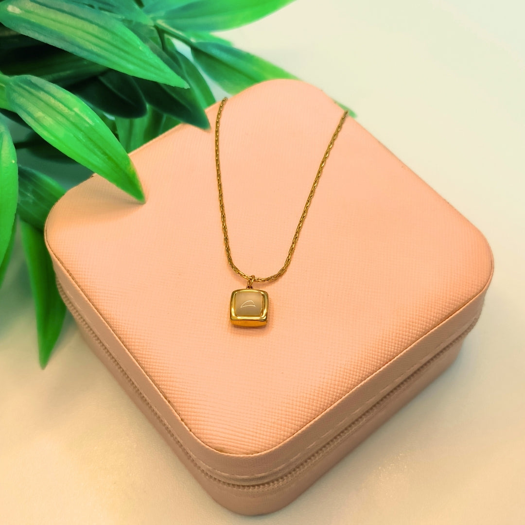 Virsah Gold Square Pendant Necklace | Elegant Artificial Jewelry for Women
