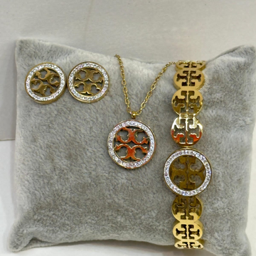 Stainless Steel Torry Combo Jewelry Set – Necklace, Earrings & Bracelet (3 Pcs)