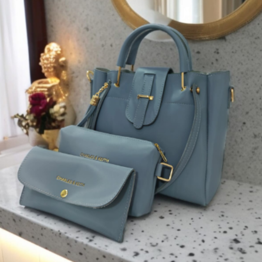 Premium 3-Piece Handbag, Clutch & Wallet Set – Elegant & Versatile