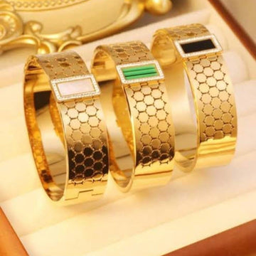 Stylish Stainless Steel Green and Black Bracelet