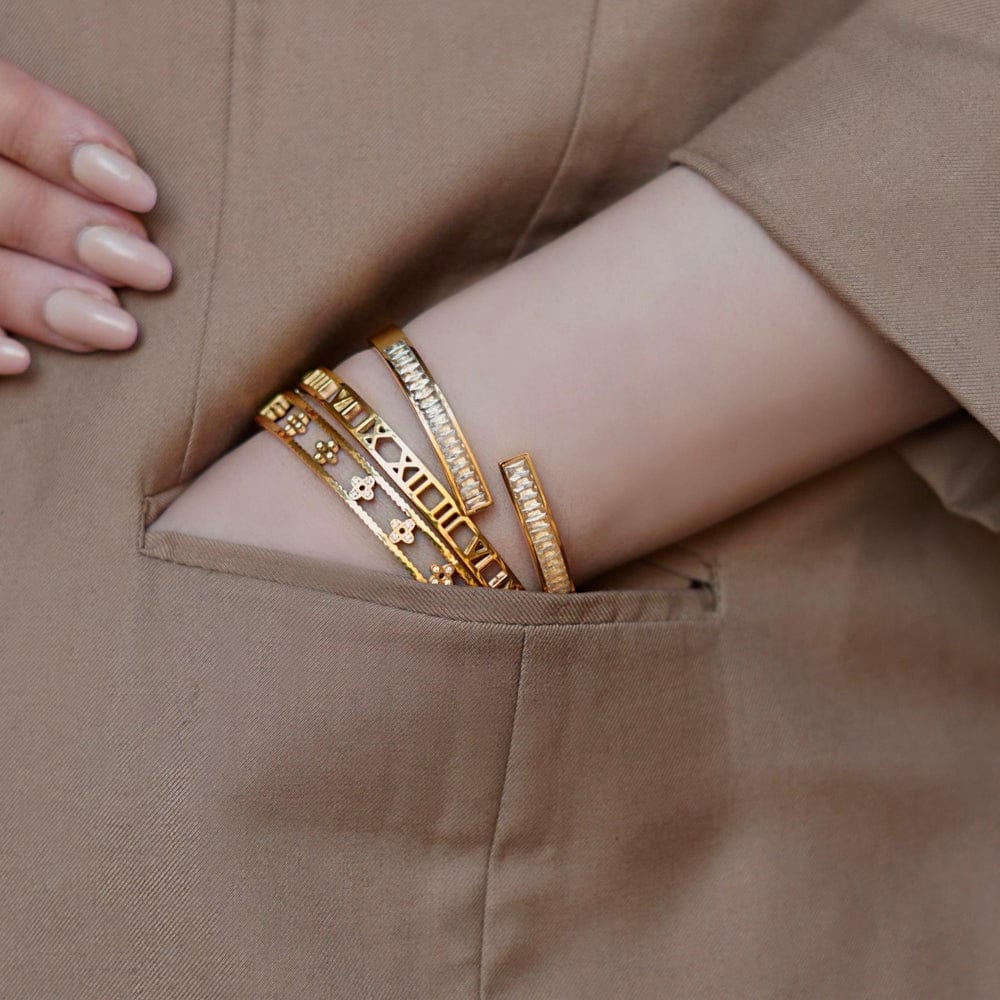 Stainless Steel Handcuff Bracelet for a Bold Look