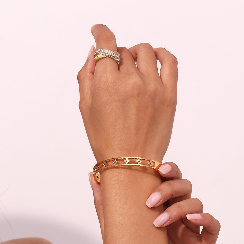 Stainless Steel Handcuff Bracelet for a Bold Look